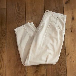 Zara slouchy balloon jeans in off white